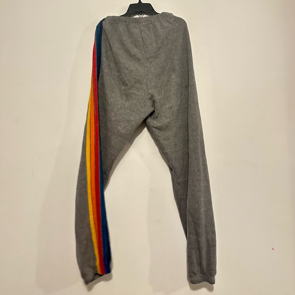 Aviator Nation Gray Joggers with Multicolor Stripes - Picture 8 of 8